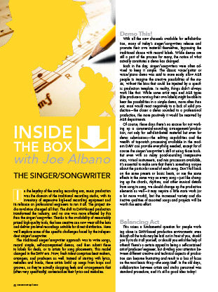 Inside the Box with Joe Albano: The Singer/Songwriter