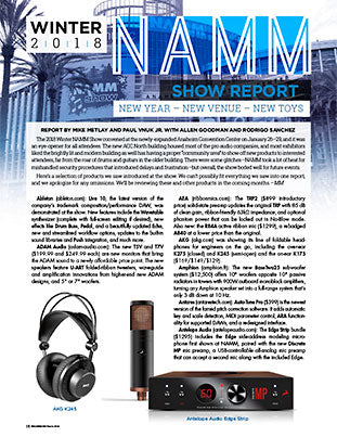 Winter NAMM Show 2018: NEW YEAR – NEW VENUE – NEW TOYS
