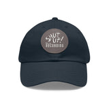 Shut Up! We're RECORDING - Recording Studio Dad Hat, Music Lover Cap, Leather Patch Cap, Gift for Musicians, Creative Workspace Hat