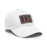 "REC" Badge  -  Recording studio Dad Hat with Leather Patch - Casual Accessory for Everyday Wear, Perfect Gift for Fathers, Outdoor Events, Customizable Style, [...]