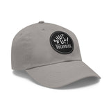 Shut Up! We're RECORDING - Recording Studio Dad Hat, Music Lover Cap, Leather Patch Cap, Gift for Musicians, Creative Workspace Hat