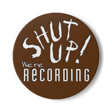 Shut Up! We're RECORDING Coaster Set | Retro Style Drink Coasters | Home Bar Decor | Gift for Music Lovers | Recording Studio Essentials, Funny