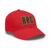 "REC" Badge  -  Recording studio Dad Hat with Leather Patch - Casual Accessory for Everyday Wear, Perfect Gift for Fathers, Outdoor Events, Customizable Style, [...]