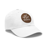 Shut Up! We're RECORDING - Recording Studio Dad Hat, Music Lover Cap, Leather Patch Cap, Gift for Musicians, Creative Workspace Hat
