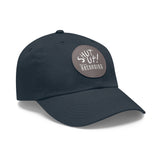 Shut Up! We're RECORDING - Recording Studio Dad Hat, Music Lover Cap, Leather Patch Cap, Gift for Musicians, Creative Workspace Hat