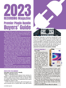 2023 RECORDING Magazine Premier Plugin Bundle Buyers’ Guide