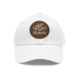 Shut Up! We're RECORDING - Recording Studio Dad Hat, Music Lover Cap, Leather Patch Cap, Gift for Musicians, Creative Workspace Hat