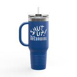 Shut Up! We're RECORDING - Insulated Travel Mug - Perfect for Coffee Lovers, Office Workers & Road Trips - Ideal Gift for Students, Birthdays, Holidays, Quotes