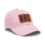"REC" Badge  -  Recording studio Dad Hat with Leather Patch - Casual Accessory for Everyday Wear, Perfect Gift for Fathers, Outdoor Events, Customizable Style, [...]
