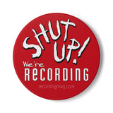 Shut Up! We're RECORDING Coaster Set | Retro Style Drink Coasters | Home Bar Decor | Gift for Music Lovers | Recording Studio Essentials, Funny