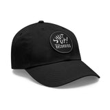 Shut Up! We're RECORDING - Recording Studio Dad Hat, Music Lover Cap, Leather Patch Cap, Gift for Musicians, Creative Workspace Hat
