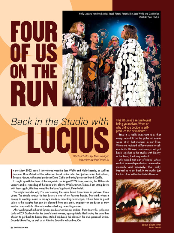 Four of Us on the Run—Back in the Studio with Lucius