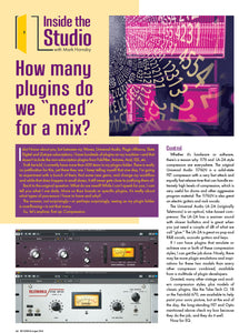 Inside the Studio – How many plugins do we “need” for a mix?