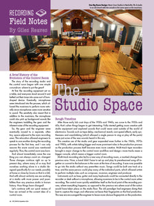 RECORDING Field Notes – The Studio Space