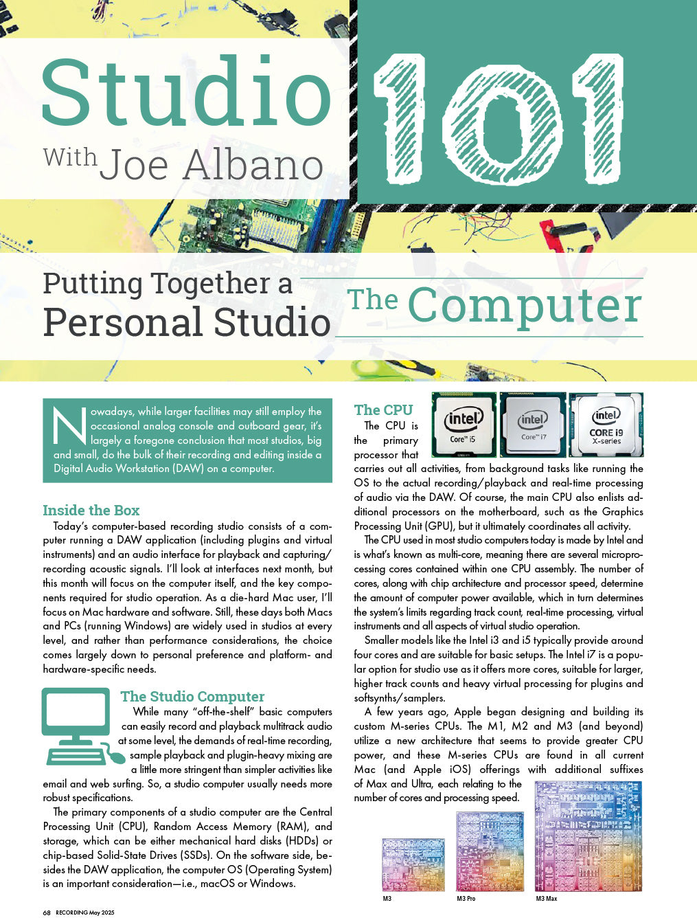 Studio 101 – Putting Together a Personal Studio: The Computer ...