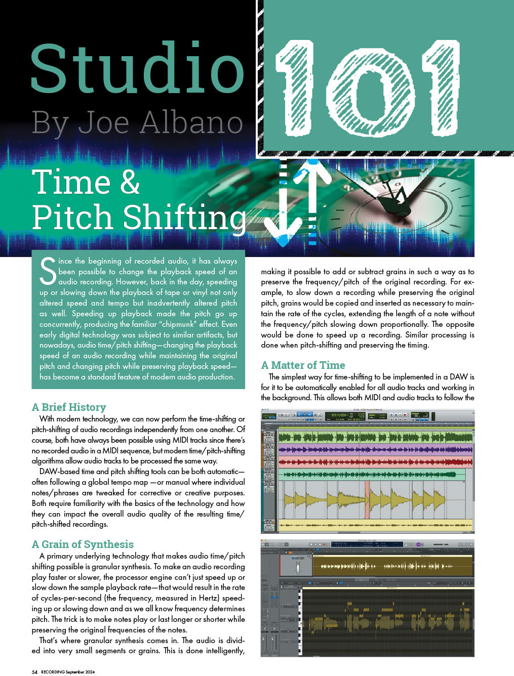 Recoding Pitch Studio 101 – Time and Pitch Shifting – Recording Magazine