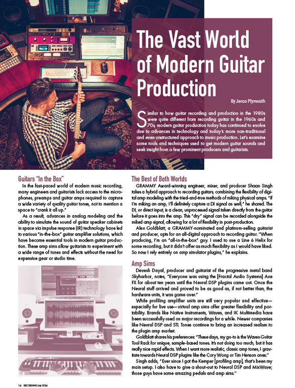 The Vast World of Modern Guitar Production