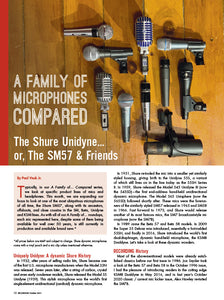 A Family of Microphones Combined: The Shure Unidyne... or, The SM57 & Friends