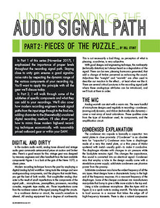 Understanding the Audio Signal Path - Part 2: Pieces of the Puzzle