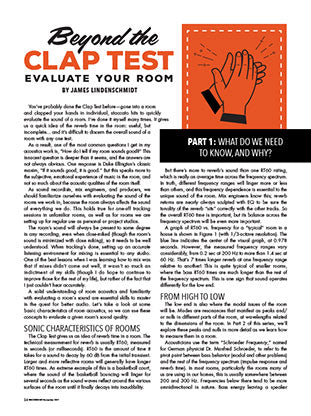 Beyond The Clap Test - Part 1: What Do We Need To Know, And Why