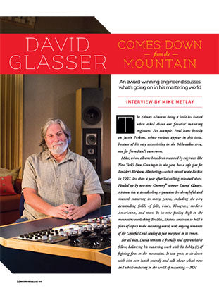 David Glasser Comes Down From The Mountain