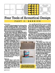 Four Tools of Acoustical Design - Part 3: Barrier