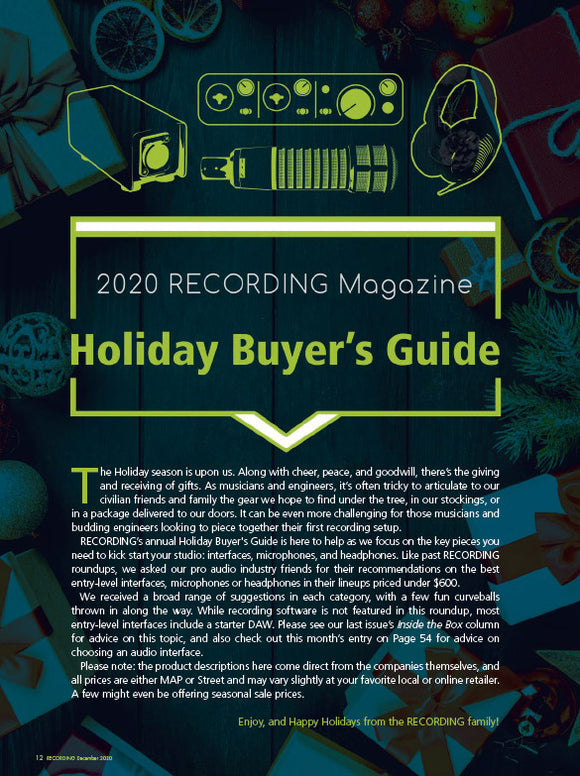 RECORDING's Holiday Buyer's Guide 2020
