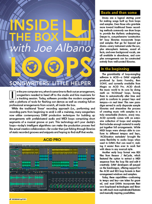 Inside the Box with Joe Albano: LOOPS