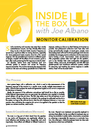 Inside the Box with Joe Albano: Monitor Calibration