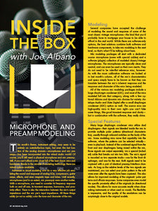 Inside the Box with Joe Albano: Microphone and Preamp Modeling