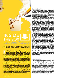 Inside the Box with Joe Albano: The Singer/Songwriter