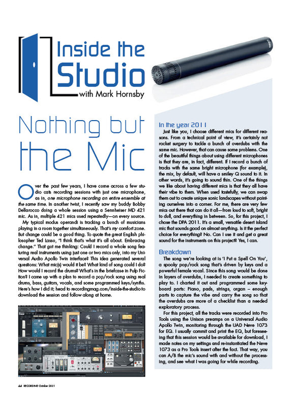 Inside the Studio: Nothing but the Mic