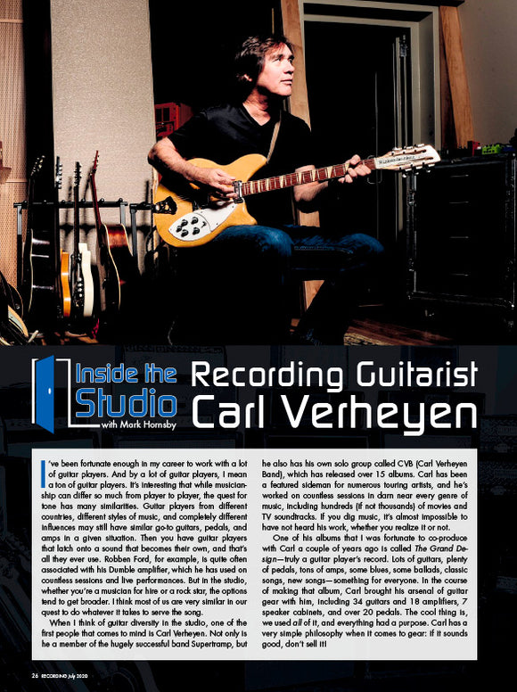 Inside the Studio with Mark Hornsby: Recording Guitarist Carl Verheyen