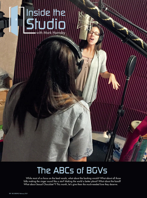 Inside the Studio with Mark Hornsby: The ABCs of BGVs