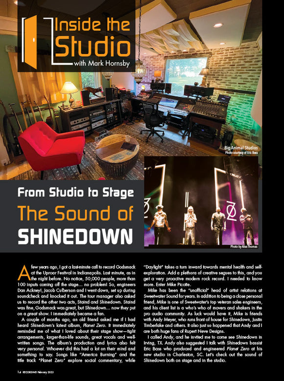 Inside the Studio – From Studio to Stage: The Sound of Shinedown