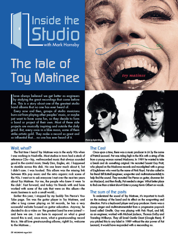 Inside the Studio - The Tale of Toy Matinee