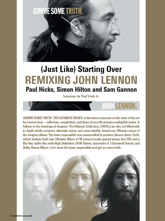 (Just Like) Starting Over – REMIXING JOHN LENNON