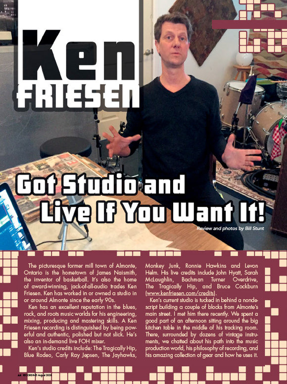 Ken Friesen—Got Studio and Live If You Want It!