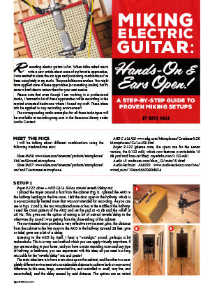 Miking Electric Guitar: Hands-On & Ears Open!