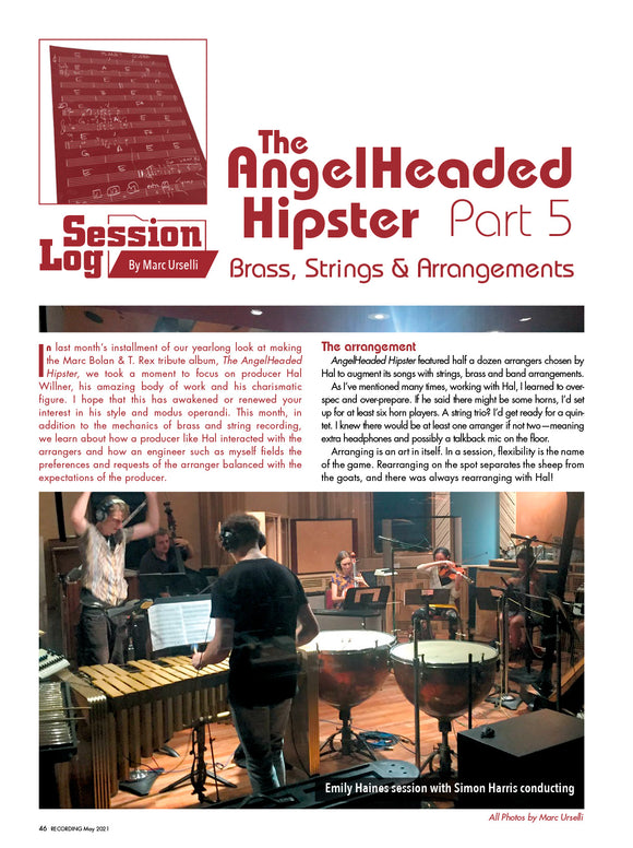 Session Log - The Angelheaded Hipster - Part 5: Brass, Strings & Arrangements