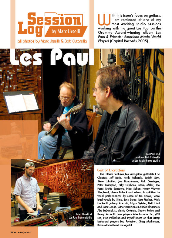 Session Log - Les Paul