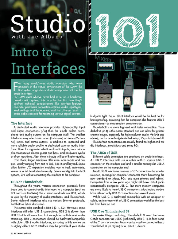 Studio 101 - Intro to Interfaces
