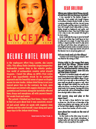 Tracking and Mixing Lucette: Deluxe Hotel Room